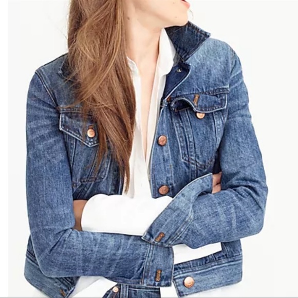 J. Crew Indigo Denim Jacket. Blue - Picture 12 of 14